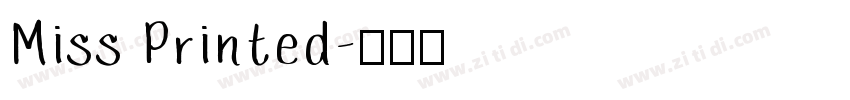 Miss Printed字体转换